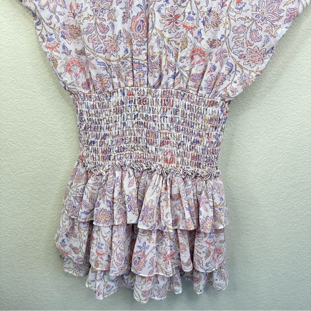 MISA Los Angeles Women's Eloisa Paisley Floral Ruffle Dress Women’s Size S - Picture 10 of 15